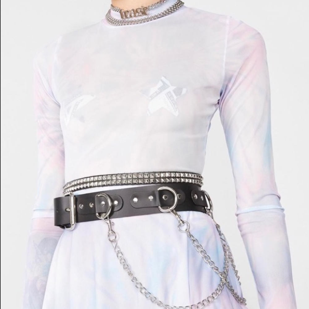 TIE DYE MESH SKATER DRESS